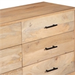 Geti 84 Inch Wide Dresser- 9 Spacious Drawers- Handcrafted Oak White Mango Wood