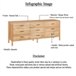 Geti 84 Inch Wide Dresser- 9 Spacious Drawers- Handcrafted Oak White Mango Wood
