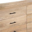 Geti 66 Inch Wide Dresser- 6 Drawers- Handcrafted Natural Oak White Mango Wood