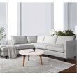 24 Inch Modern Coffee Table- Round MDF Top- Tapered Mango Wood Legs