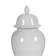 Kipp Decorative Porcelain Ginger Jar with Lidded Top- Large- White