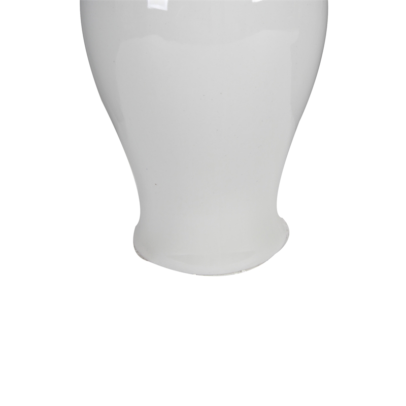 Kipp Decorative Porcelain Ginger Jar with Lidded Top- Large- White