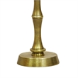 26 Inch Side End Drink Table- Turned Pedestal Metal Base- Round Top- Brass