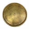 17 Inch Side End Drink Table- Fancy Fluted Base- Round Top- Antique Brass