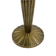 17 Inch Side End Drink Table- Fancy Fluted Base- Round Top- Antique Brass
