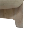 Tomas 32 Inch Coffee Table- Mango Wood Drum Top- Classic Washed White