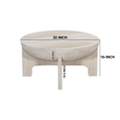 Tomas 32 Inch Coffee Table- Mango Wood Drum Top- Classic Washed White