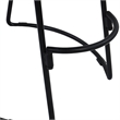 Ela 24 Inch Counter Height Stool- Mango Wood Saddle Seat- Iron Frame