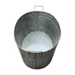 Thea Embossed Design Oval Shape Galvanized Steel Tub with Side Handles- Large