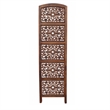 The Urban Port Handmade Foldable 4 Panel Wooden Partition Screen Room Divider