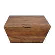 36 Inch Handcrafted Modern Farmhouse Coffee Table- Geometric Square- 1 Drawer