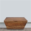 36 Inch Handcrafted Modern Farmhouse Coffee Table- Geometric Square- 1 Drawer