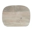 Tiva 24 Inch Handcrafted Backless Counter Height Stool- Mango Wood Saddle Seat