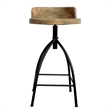 Pia 25-31 Inch Industrial Style Counter Height Stool with Adjustable Swivel Seat