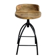 Pia 25-31 Inch Industrial Style Counter Height Stool with Adjustable Swivel Seat