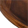 Gia Handcrafted Round Mango Wood  Coffee Table with Tray Top-  Dark Walnut Brown