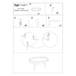 Gia Handcrafted Round Mango Wood  Coffee Table with Tray Top-  Dark Walnut Brown