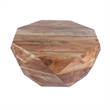 Bon 33 Inch Diamond Shape Acacia Wood Coffee Table With Smooth Top-Natural Brown