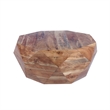 Bon 33 Inch Diamond Shape Acacia Wood Coffee Table With Smooth Top-Natural Brown