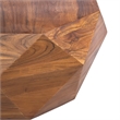 Bon 33 Inch Diamond Shape Acacia Wood Coffee Table With Smooth Top- Dark Brown