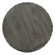Val 34 Inch Handcrafted Mango Wood Coffee Table- Hammered Round Drum Shape