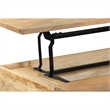 Audrey 45 Inch Handcrafted Mango Wood Coffee Table- Lift Top- Grain Details