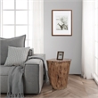 17 Inch Accent Stump Stool End Table-Live Edge Acacia Wood Log with Grain Detail