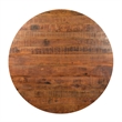 48 Inch Handcrafted Dining Table-Mango Wood Round Top- Iron Crisscrossed Legs