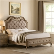 Benjara Sophisticated Contemporary Style Queen Size Bed- Brown