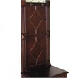 Benjara Molded Wooden Frame Hall Tree with Lift Top Box and Mirror Insert- Brown