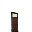 Benjara Molded Wooden Frame Hall Tree with Lift Top Box and Mirror Insert- Brown