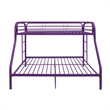 Benjara Tritan Twin/Full Bunk Bed- Purple
