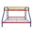 Benjara Tritan Twin/Full Bunk Bed- Rainbow