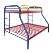 Benjara Tritan Twin/Full Bunk Bed- Rainbow
