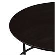 Benjara Round Metal Frame Side Table with Tubular Legs- Dark Brown