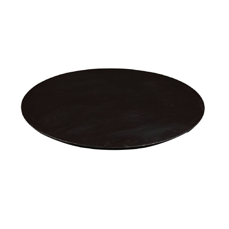 Benjara Round Metal Frame Side Table with Tubular Legs- Dark Brown
