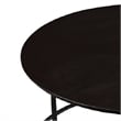 Benjara Round Metal Frame Side Table with Tubular Legs- Dark Brown