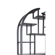 Benjara Arched Shape Display Unit with Multiple Shelves- Antique Black
