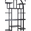 Benjara Arched Shape Display Unit with Multiple Shelves- Antique Black