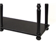 Benjara 3 Drawer Console Table with X Shaped Design and Bun Feet- Black