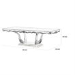 Benjara Traditional Style Dining Table with Scrolled Floral Motifs- Cream