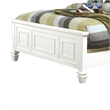 Benjara Panel Design High Headboard Queen Size Bed with Molded Details- White