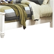 Benjara Panel Design High Headboard Queen Size Bed with Molded Details- White