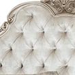 Benjara Fabric Upholstered Button Tufted Eastern King Wingback Headboard- White