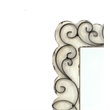 Benjara Rectangular Wall Mirror Set of 2 w/ Wooden Frame - White