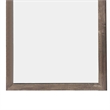 Benjara Square Shape Wooden Frame Mirror with Textured Details- Brown