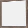Benjara Square Shape Wooden Frame Mirror with Textured Details- Brown