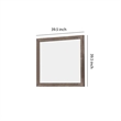 Benjara Square Shape Wooden Frame Mirror with Textured Details- Brown