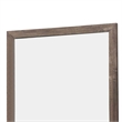 Benjara Square Shape Wooden Frame Mirror with Textured Details- Brown