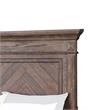 Benjara Molded Eastern King Headboard with Herringbone Pattern- Brown